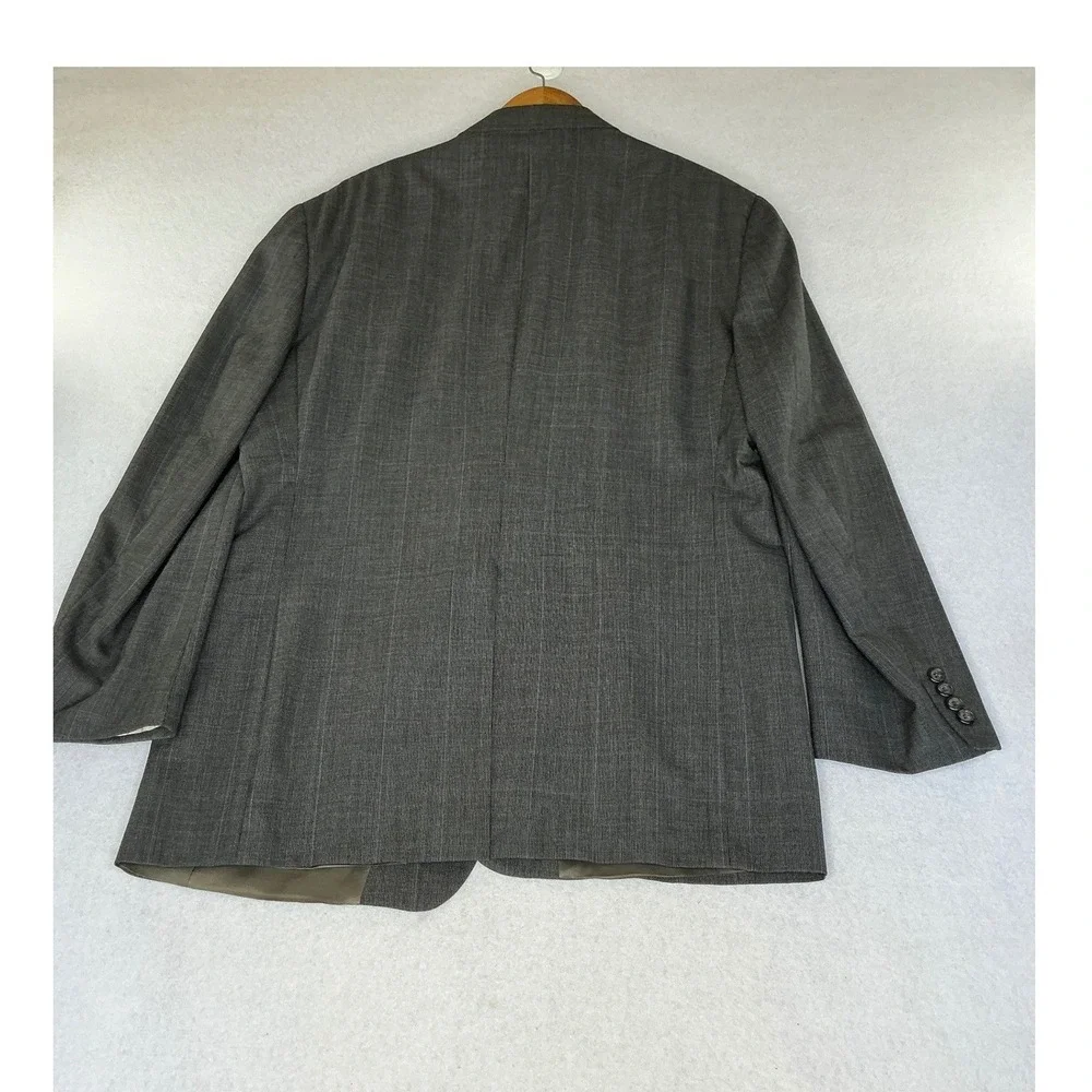 Tommy Hilfiger Blazer Mens 42R Grey Pinstripe Two Button Sport Coat Made in USA